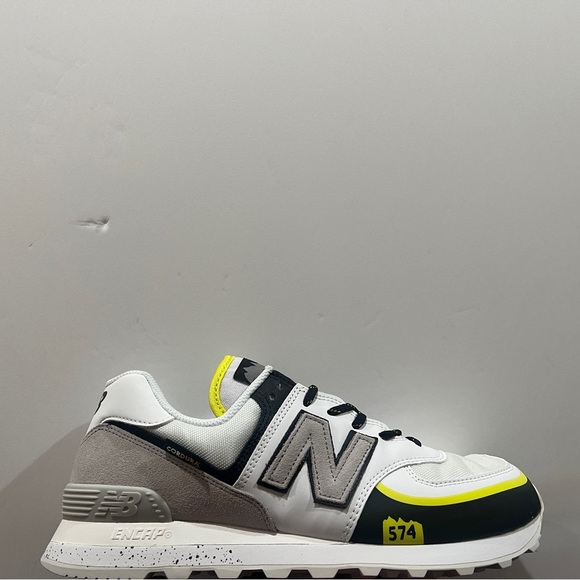New Balance 574, U574TE2, White, Black & Green - Picture 8 of 14